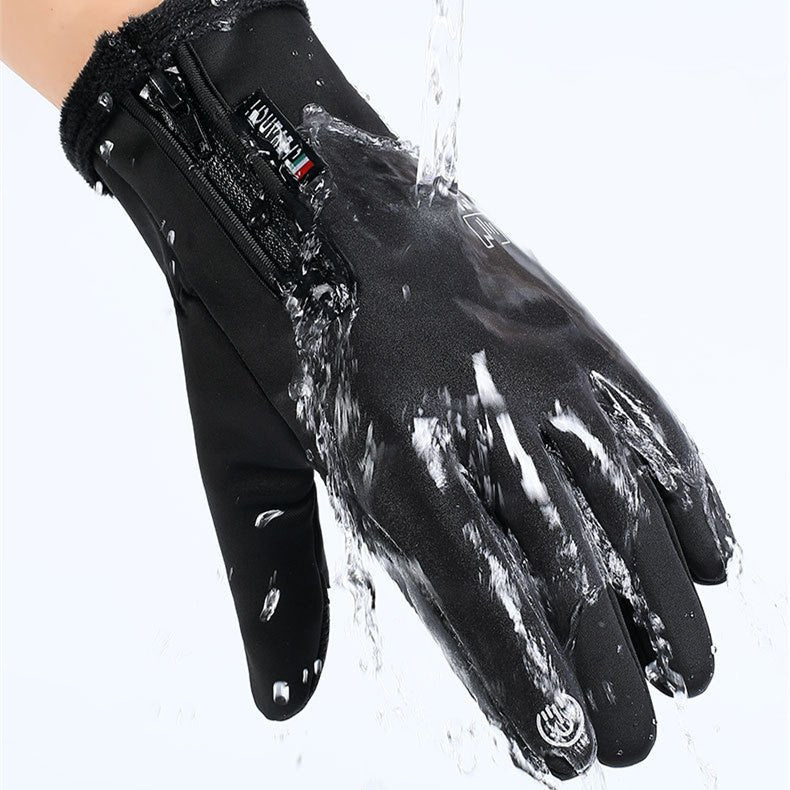 Gants Hiver Unisexes à Doigts Ouverts – Tactiles, Imperméables, Coupe-Vent et Chauds