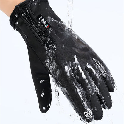 Gants Hiver Unisexes à Doigts Ouverts – Tactiles, Imperméables, Coupe-Vent et Chauds