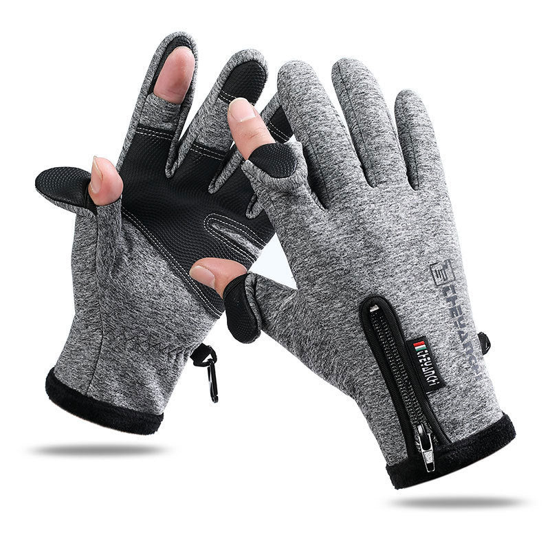 Gants Hiver Unisexes à Doigts Ouverts – Tactiles, Imperméables, Coupe-Vent et Chauds