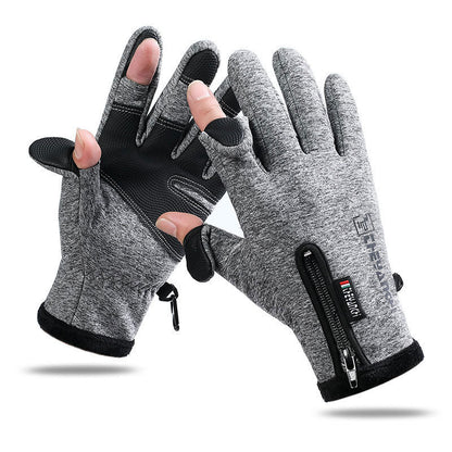 Gants Hiver Unisexes à Doigts Ouverts – Tactiles, Imperméables, Coupe-Vent et Chauds